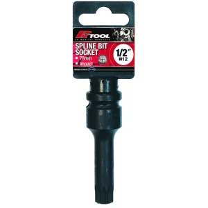 PK Tool Spline Impact Socket 12mm — 1/2" Drive PT12442