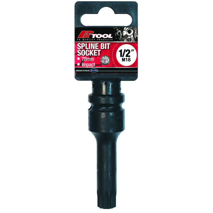 PT12445 Spline Impact Socket 18mm 1/2" Drive PK Tool