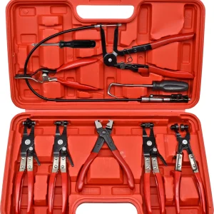 PT40403 Hose Clamp Plier Set 9pc Nickel Chromium Steel PK Tool