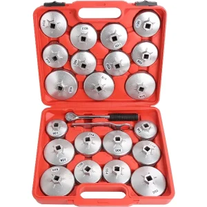 PT50401 23-Piece Aluminium Cup Oil Filter Removal Kit 1/2" Drive PK Tool