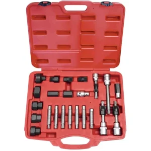 PK Tool PT51007 23-Piece Alternator Freewheel Pulley Remover Kit — 1/2" Drive