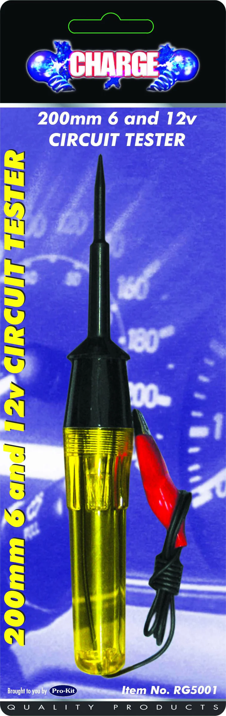 RG5001 Circuit Tester 6-12V Indicator Lamp 60cm Lead PK Tool