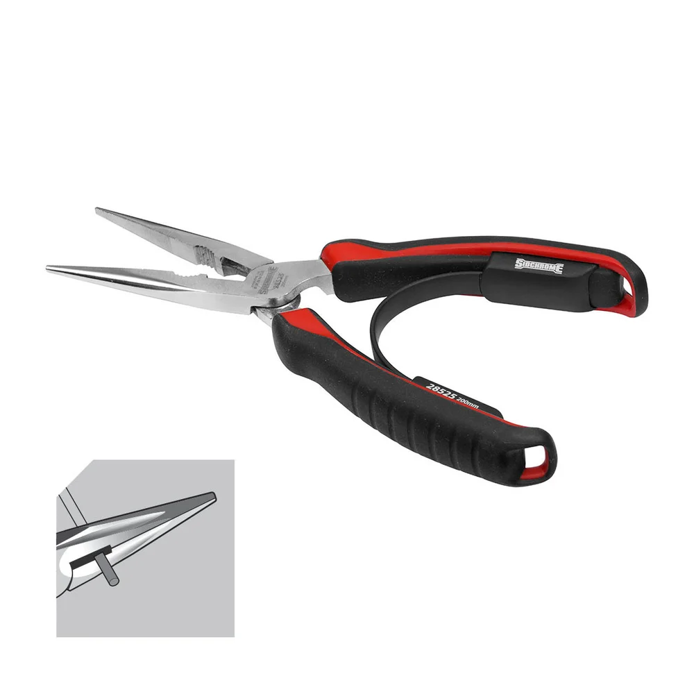 SCMT28525 Long Nose Pliers 200mm Sidchrome