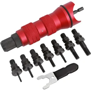 PK Tool Nutsert Rivnut Drill Adaptor Kit 9 Piece PT90822