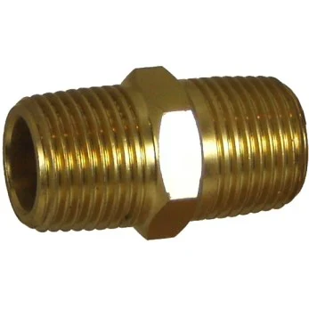 Brass Air Fitting Hex Nipple 3/8" BSP Male 0127-06