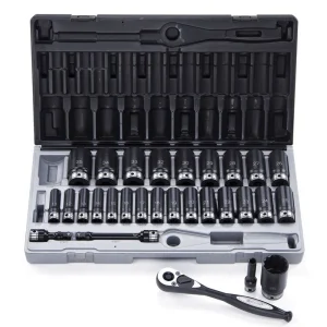 Dual Action Socket Set 29 Piece 1/2" Drive Metric Deep 15242901