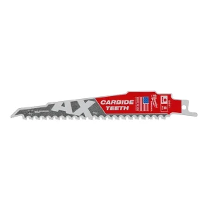 Milwaukee SAWZALL The AX with Carbide Teeth Reciprocating Saw Blade 150mm 6" 1 Pack 48005221