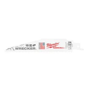 Milwaukee SAWZALL Reciprocating Saw Blade 150mm 6" 8 TPI 5 Pack 48005701