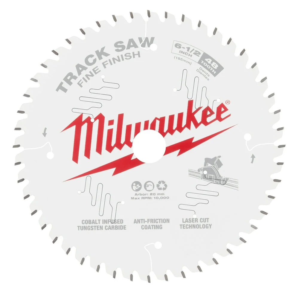 Milwaukee Track Saw Blade 165mm 48T 48400627
