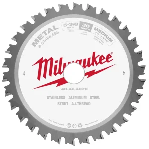 Milwaukee Metal Cutting Circular Saw Blade 135mm 30T 20mm Bore 48404070