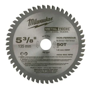 Milwaukee Metal Cutting Circular Saw Blade 136mm 50T 48404075