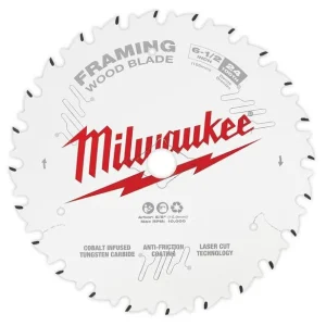 Milwaukee Wood Cutting Circular Saw Blade 165mm 24T 16mm Bore 48408620