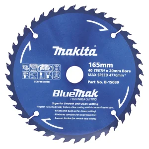 Makita Standard Wood Circular Saw Blade 165mm 40T 20mm Bore B-15089