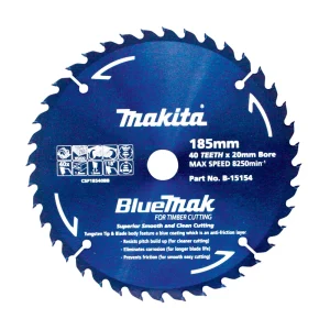 Makita Standard Wood Circular Saw Blade 184mm 40T 20mm Bore B-15154