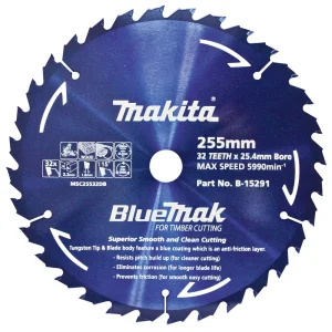 Makita Standard Wood Circular Saw Blade 255mm 32T 25.4mm Bore B-15291