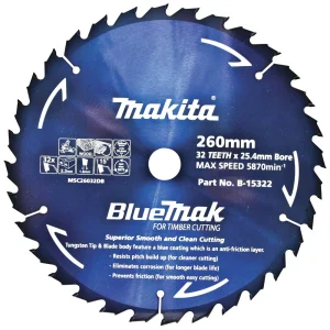 Makita Standard Wood Circular Saw Blade 260mm 32T 25.4mm Bore B-15322