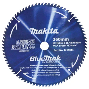 Makita Standard Wood Circular Saw Blade 260mm 80T 25.4mm Bore B-15344