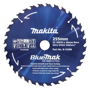 Makita Standard Wood Circular Saw Blade 255mm 32T 30mm Bore B-15388