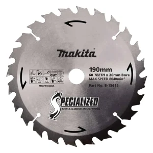 Makita Aluminium Circular Saw Blade 190mm 60T B-15615