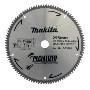 Makita Aluminium Circular Saw Blade 255mm 100T 25.4mm Bore B-15643