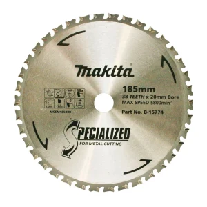 Makita Metal Circular Saw Blade 185mm 38T 20mm Bore B-15774