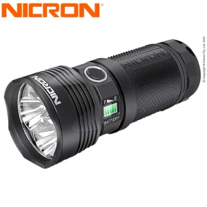 B400 Rechargeable Tactical Flashlight 12000lm Nicron