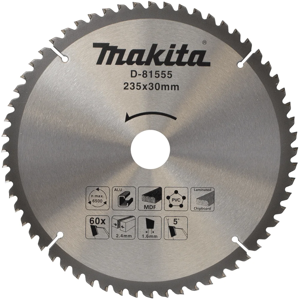 Makita Standard Wood Circular Saw Blade 235mm 60T 30mm Bore D-81555