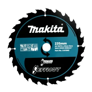Makita Efficut Wood Circular Saw Blade 235mm 24T 25mm Bore E-01943