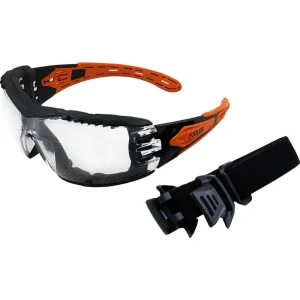 Maxisafe Evolve Safety Glasses with Gasket and Headband Clear Lens EVO370-GH