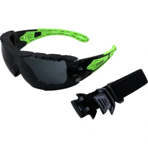 Maxisafe Evolve Safety Glasses with Gasket and Headband Smoke Lens EVO371-GH
