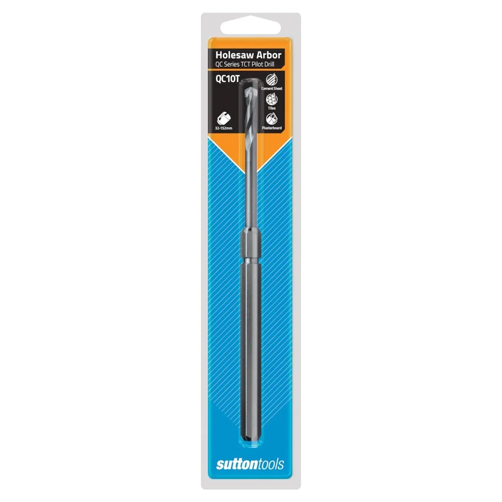 Sutton TCT Holesaw Arbor Pilot Drill 10mm Hex H110010T
