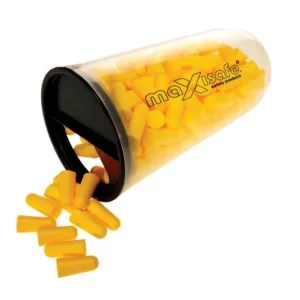 Maxisafe MaxiPlug Tapered Uncorded Earplugs Class 5 26dB Tradies Pack 100 Pairs HEU660