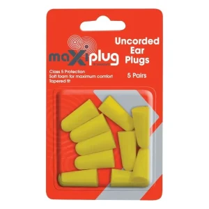 Maxisafe MaxiPlug Tapered Uncorded Earplugs Class 5 26dB Blister Pack 5 Pairs HEU669
