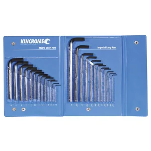 HKW25C Hex Key Wrench Set 25 Piece Metric & Imperial Kincrome