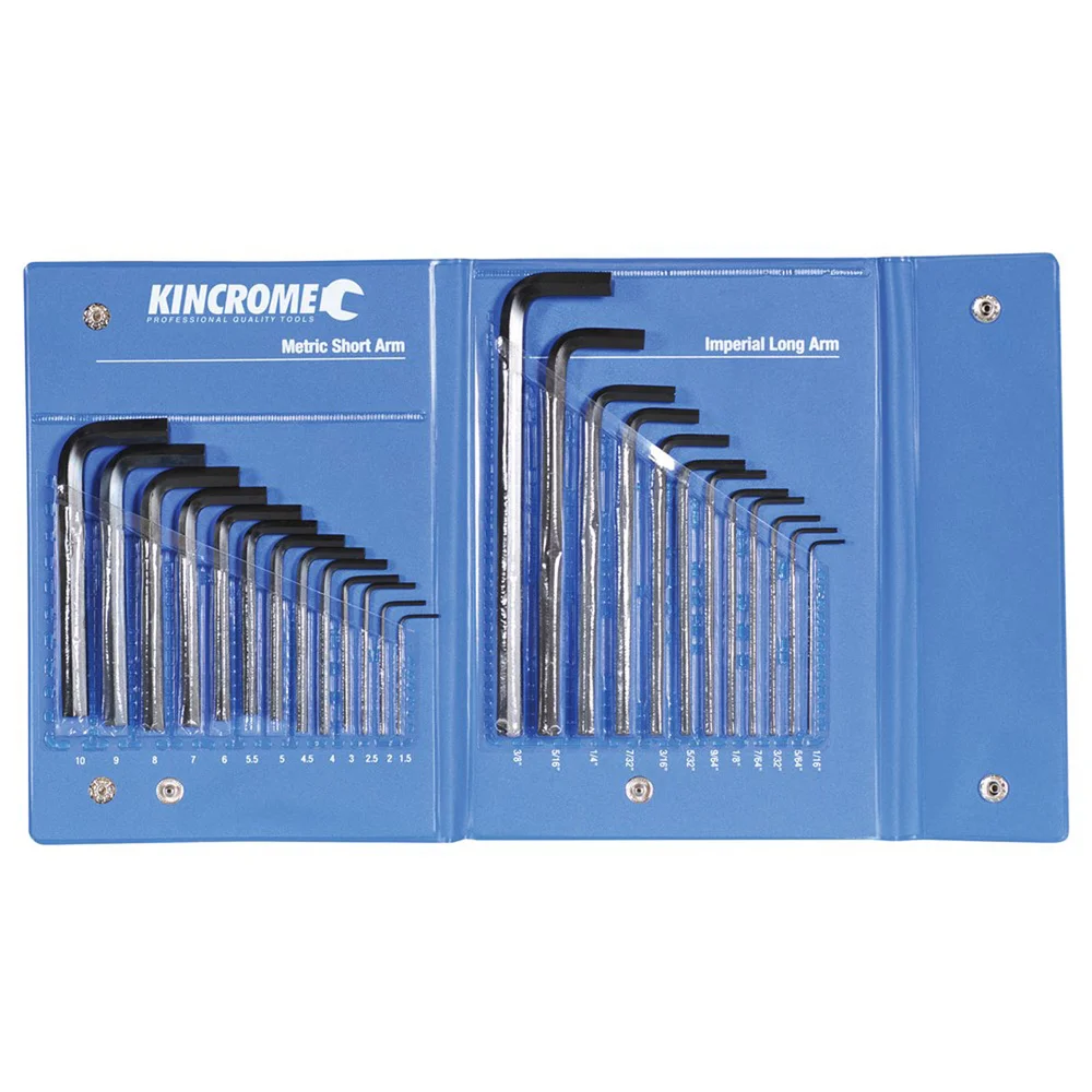 HKW25C Hex Key Wrench Set 25 Piece Metric & Imperial Kincrome