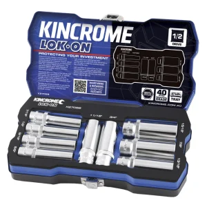 Kincrome 1/2" Drive Lok-On Deep Socket Set 9pc Imperial K27059