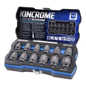 Kincrome LOK-ON Impact Socket Set 12pc 1/2 Drive Metric K27070