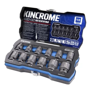 Kincrome LOK-ON Impact Socket Set 12pc 1/2" Drive Imperial K27071