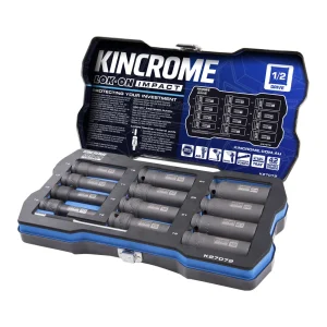 Kincrome Lok-On Deep Impact Socket Set 12pc 1/2" Drive Metric K27072