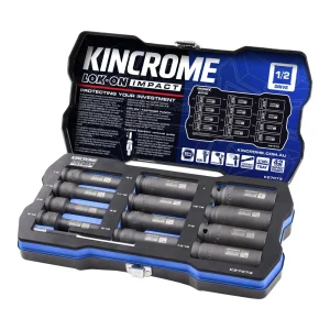 Kincrome LOK-ON Deep Impact Socket Set 1/2" Drive Imperial 12pc K27073