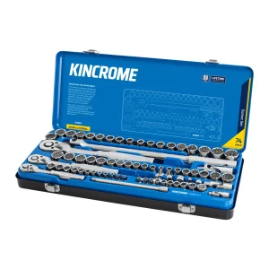 Kincrome 1/4 3/8 and 1/2" Drive Socket Set 74pc Metric and Imperial K28041