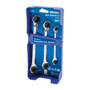 Kincrome Double Ring 12-in-3 Gear Spanner Set 3pc Metric K3007