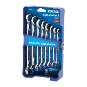 Kincrome Reversible Gear Spanner Set 8pc Imperial K3018