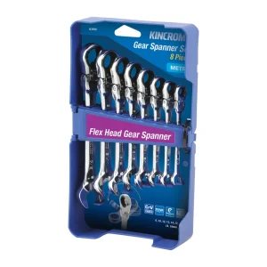 Kincrome Flex Head Gear Spanner Set 8pc Metric K3700