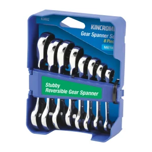 Kincrome Stubby Reversible Gear Spanner Set 8pc Metric K3802