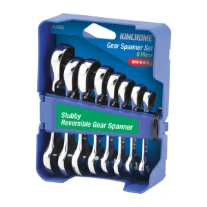 Kincrome Stubby Reversible Gear Spanner Set 8pc Imperial K3803