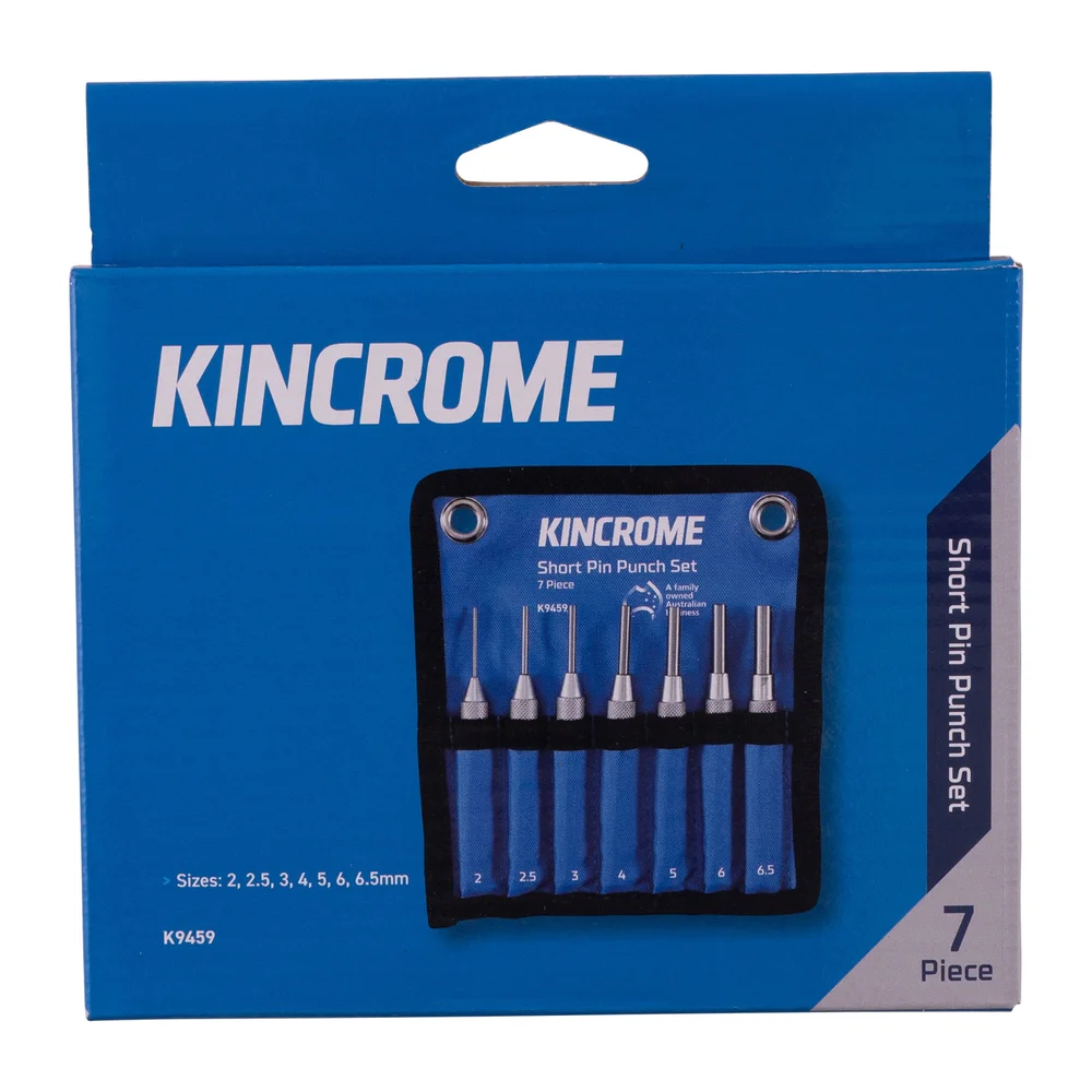 Kincrome Short Pin Punch Set 7 Piece K9459 - Image 2