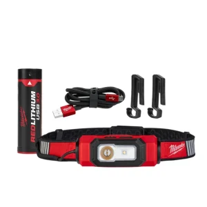 L4HLVIS-301 REDLITHIUM USB Hi-Vis Hard Hat Headlamp 600lm Milwaukee