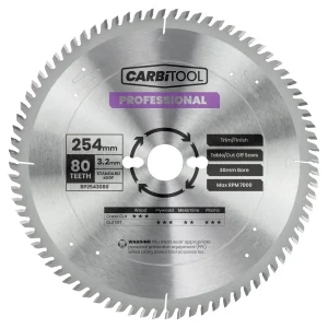 Carbitool TCT Circular Saw Blade 250mm 60T 30mm Bore M1060T30MM