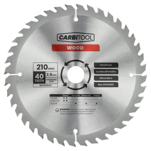 Carbitool TCT Circular Saw Blade 210mm 40T 30mm Bore M2104030